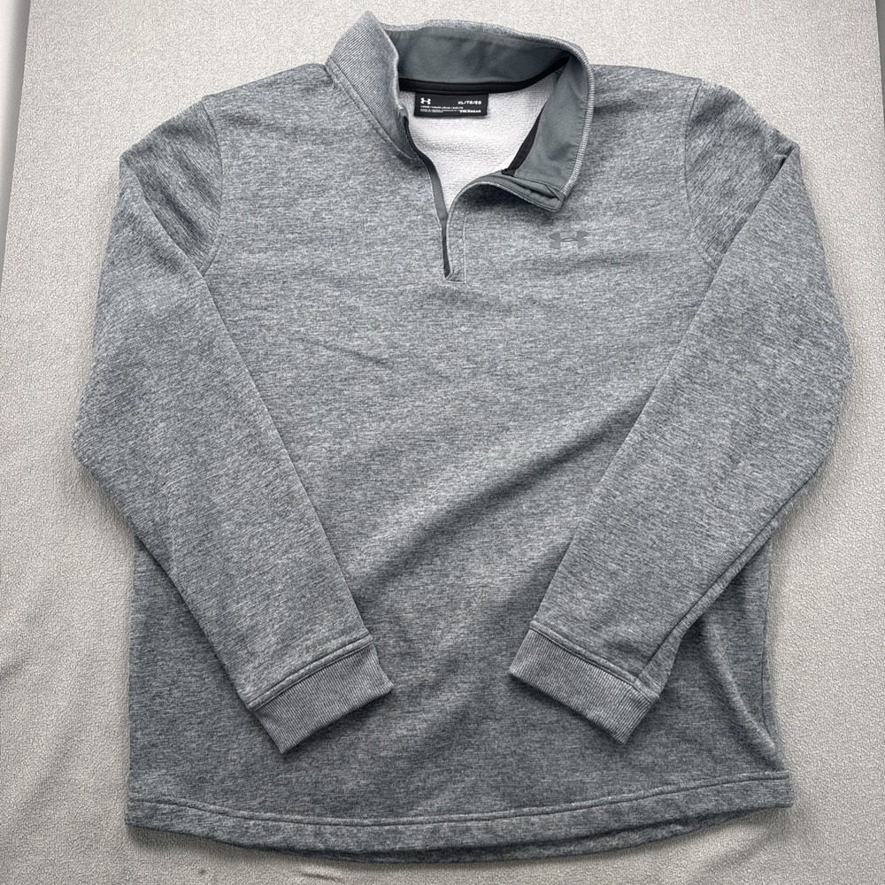 Under Armour Men's Quarter Zip Pullover Coldgear, Size XLarge, Gray, Loose Fit